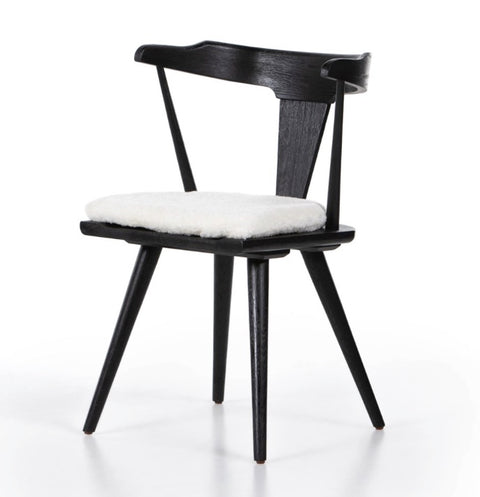 Ripley Dining Chair W Cs Cream-Black Oak