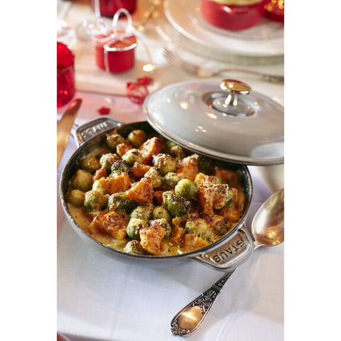 Cast Iron - Baking Dishes & Roasters - 7.9" Round Covered Baking Dish - Graphite Grey