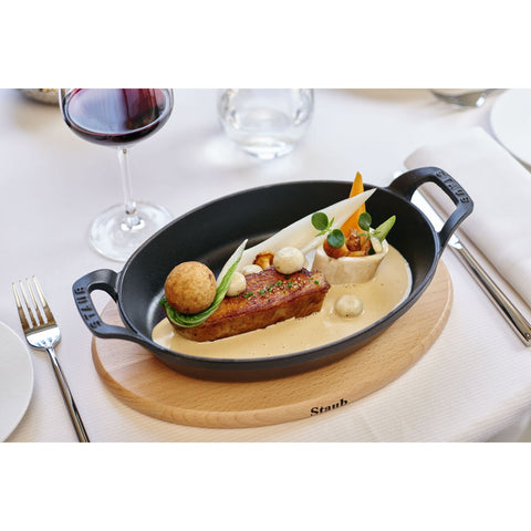 Cast Iron - 9.5" X 6.75" Oval Baking Dish - Black