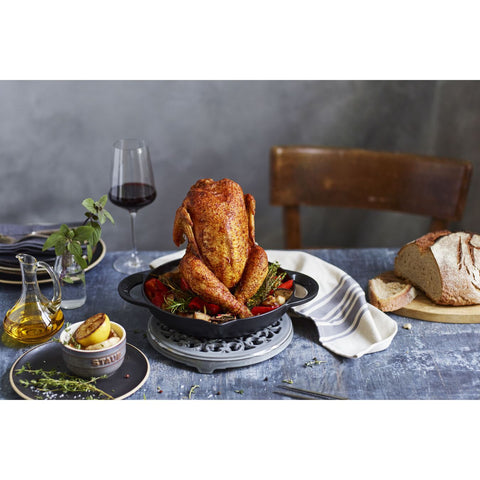Cast Iron - 9.5" Vertical Chicken Roaster - Black