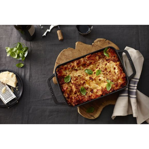 Cast Iron - Baking Dishes & Roasters - 12" X 8" Roasting Pan - Black