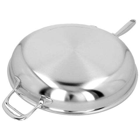 Atlantis - Proline 12.5" Stainless Steel Fry Pan with Helper Handle