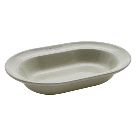 Ceramics - 10" Oval Serving Dish - White Truffle