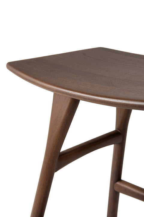 Osso Dining stool - Teak Brown - Varnished