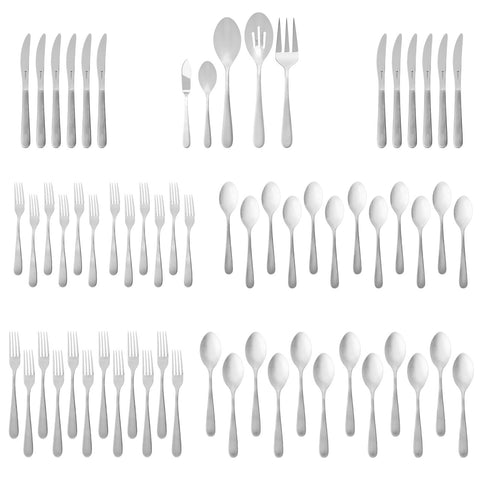 Flatware Sets - Lucena  65pc 18/10 Stainless Steel Flatware Set