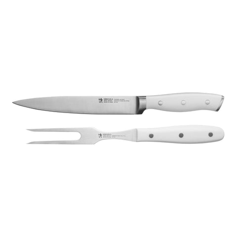 Forged Accent - 2pc Carving Set- White Handle