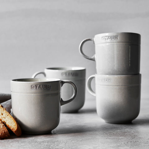 Ceramics - 4 Pc Mug Set - White Truffle