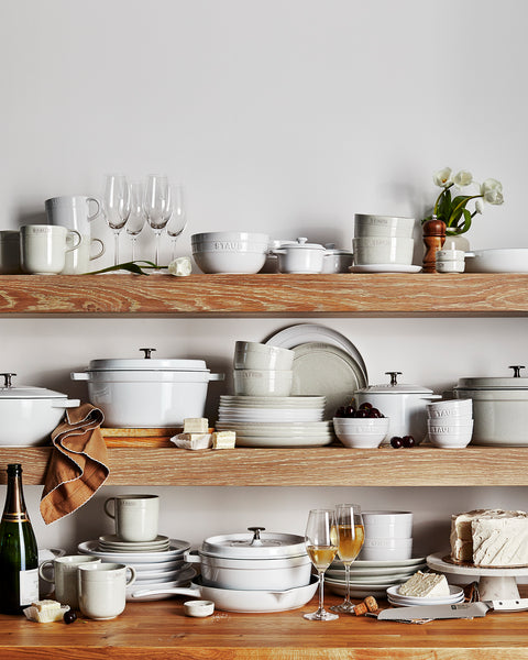 Ceramics - 2 Pc Large Universal Bowl Set - White