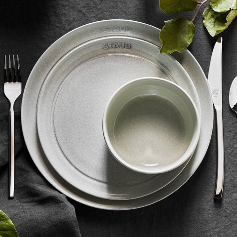 Ceramics - 12 Pc Dinnerware Set - White Truffle