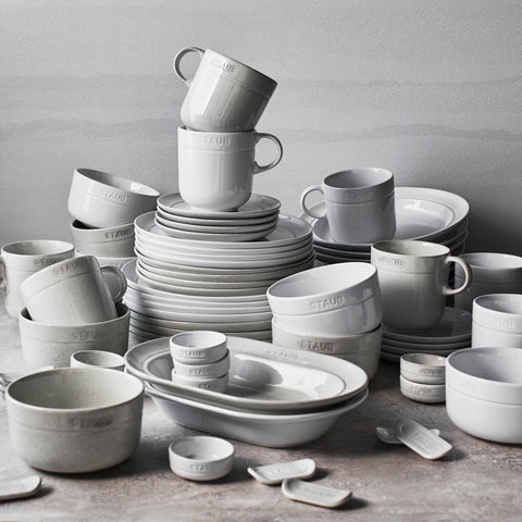 Ceramics - 12 Pc Dinnerware Set - White