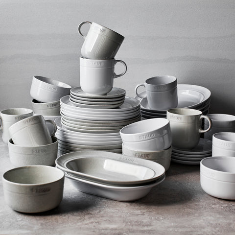 Ceramics - 10" Oval Serving Dish - White Truffle