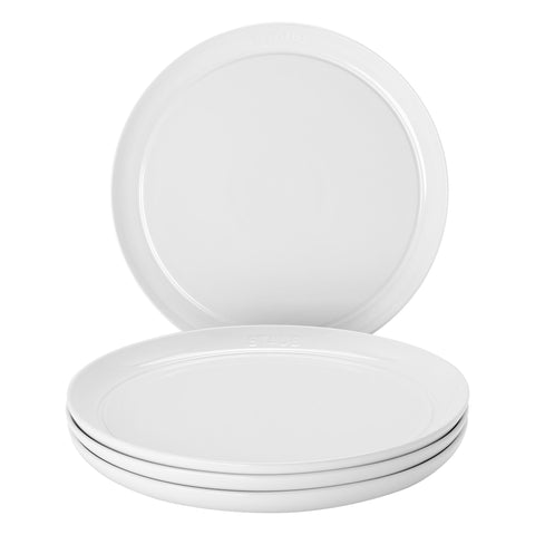 Ceramics - 4 Pc Dinner Plate Set - White