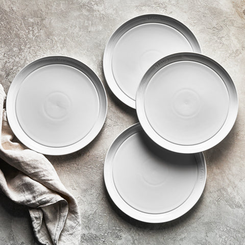 Ceramics - 4 Pc Dinner Plate Set - White