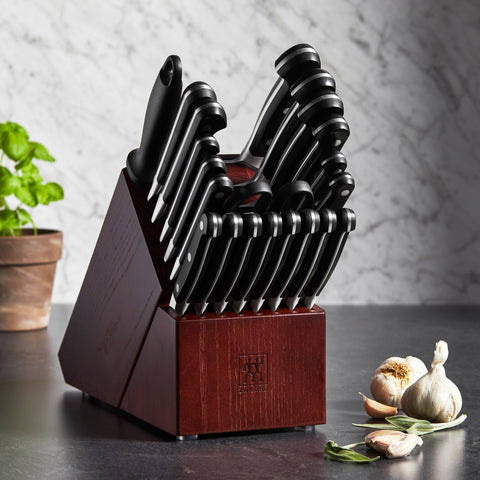 Pro - 22pc Knife Block Set w/ 8 Forged Steak Knives