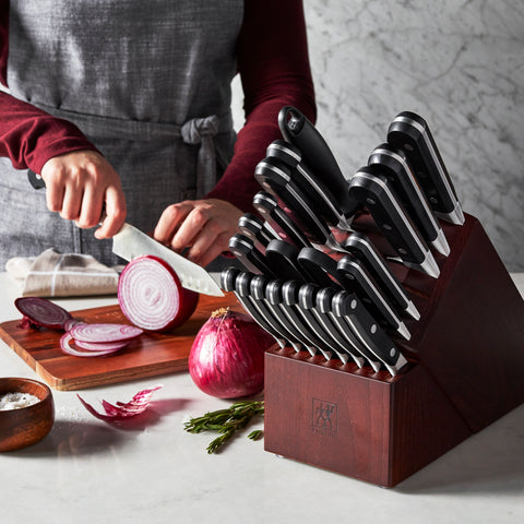 Pro - 22pc Knife Block Set w/ 8 Forged Steak Knives