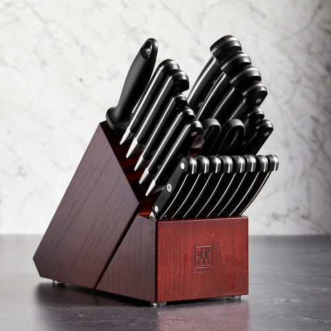Pro - 22pc Knife Block Set w/ 8 Stamped Z Gourmet Steak Knives