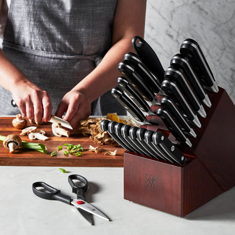 Pro - 22pc Knife Block Set w/ 8 Stamped Z Gourmet Steak Knives