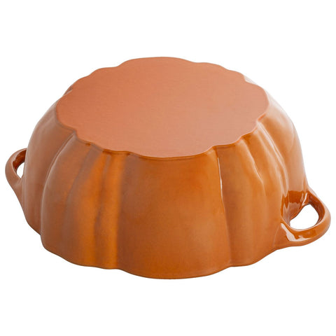 Cast Iron - Specialty Shaped Dutch Ovens - 3.5-qt Pumpkin Dutch Oven - Burnt Orange w/ Stainless Knob