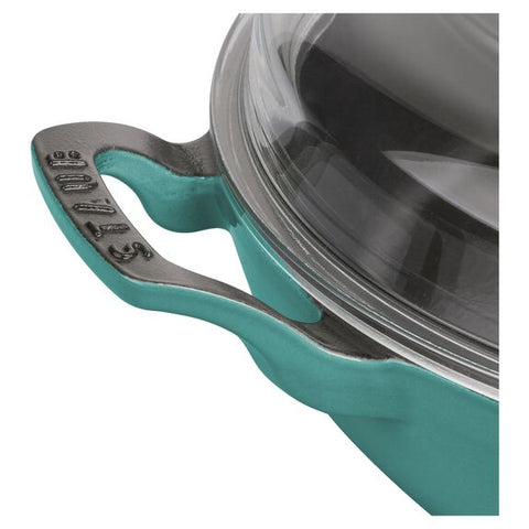 Cast Iron - Braisers/ Sauté Pans - 3.5-qt Braiser with Glass Lid - Turquoise NEW