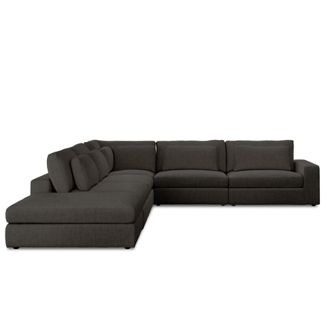 Bloor 5-Pc Sectional RAF w/ Ottoman - Landale Charcoal