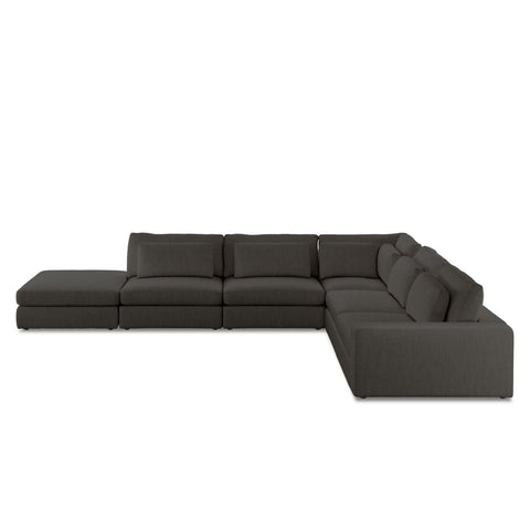 Bloor 5-Pc Sectional RAF w/ Ottoman - Landale Charcoal