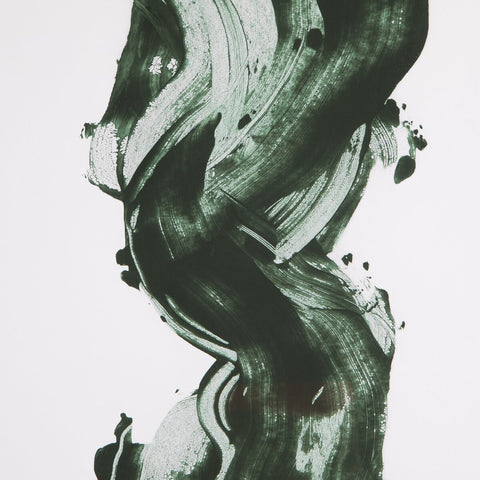 Green Stroke By Gold Rush Art CO - 36" X 48"