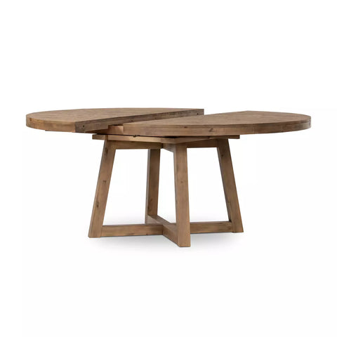 Eberwin Round Extension Dining Table - Rustic Natural