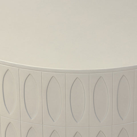 Colorado Drum Coffee Table - White Concrete