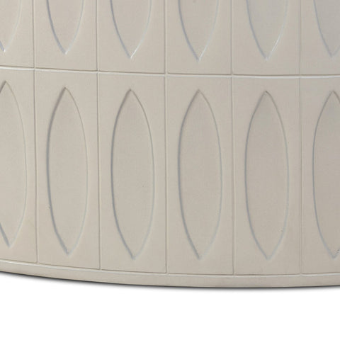 Colorado Drum Coffee Table - White Concrete