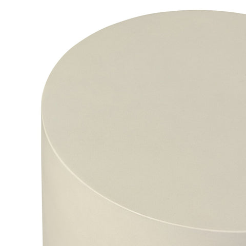 Ivan Round End Table - White Concrete