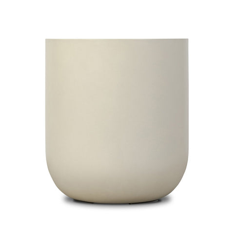 Ivan Round End Table - White Concrete