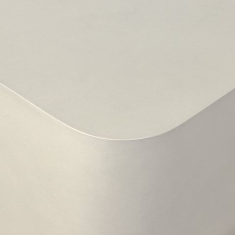 Ivan Square End Table - White Concrete