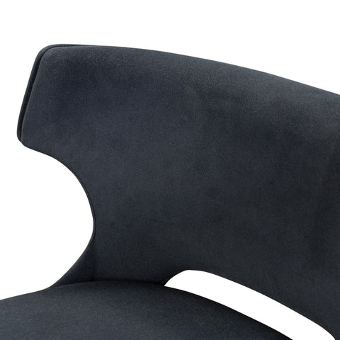 Task Swivel Counter Stool - Modern Velvet Shadow