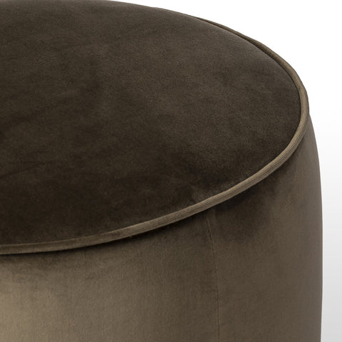 Sinclair Round Ottoman - Surrey Olive