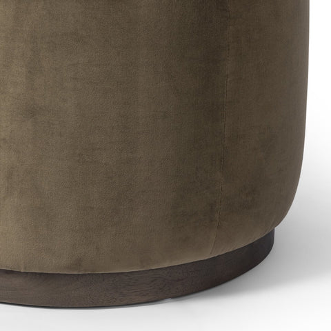 Sinclair Round Ottoman - Surrey Olive