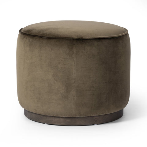 Sinclair Round Ottoman - Surrey Olive