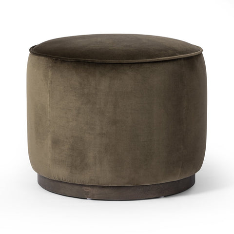 Sinclair Round Ottoman - Surrey Olive