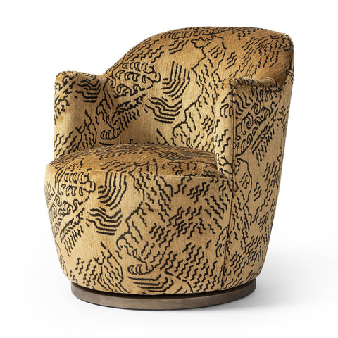 Aurora Swivel Chair - Balkan Ochre
