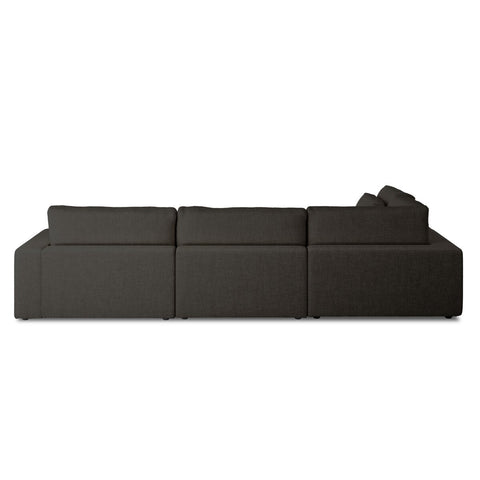 Bloor 4-Pc Sectional RAF w/ Ottoman - Landale Charcoal
