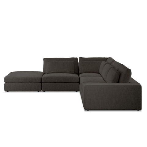 Bloor 4-Pc Sectional RAF w/ Ottoman - Landale Charcoal