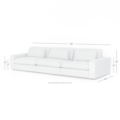 Bloor 3Pc Sectional Sofa - Landale Charcoal