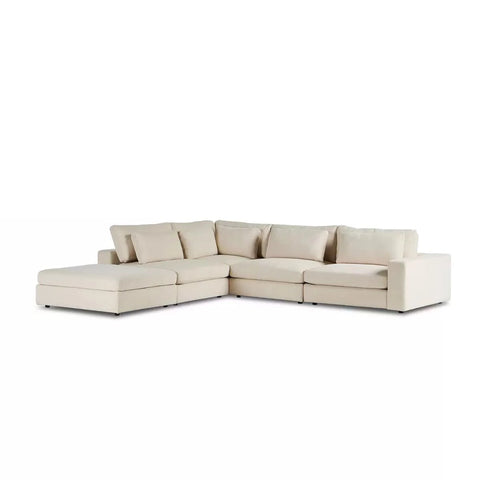 Bloor 4-Pc Sectional RAF w/ Ottoman - Clairmont Ivory