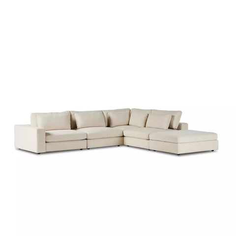 Bloor 4-Pc Sectional LAF w/ Ottoman - Clairmont Ivory