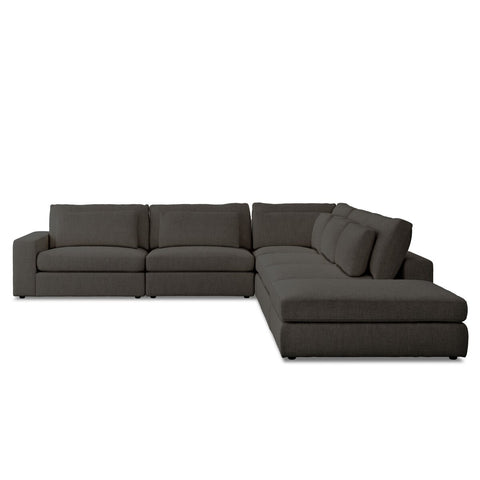 Bloor 5-Pc Sectional LAF w/ Ottoman - Landale Charcoal