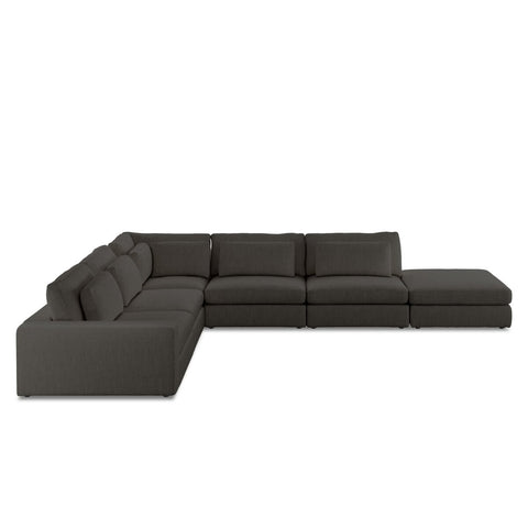 Bloor 5-Pc Sectional LAF w/ Ottoman - Landale Charcoal