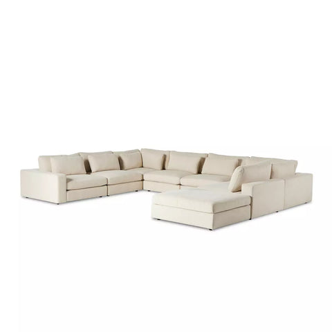 Bloor 7Pc Sectional Sofa w/ Ottoman - Clairmont Ivory