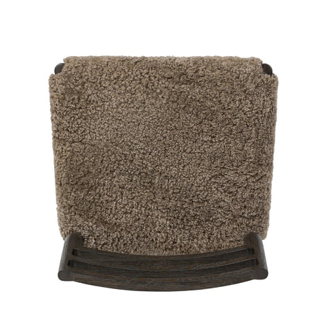 Glenmore Dining Chair- Light Carbon - Taupe Shearling