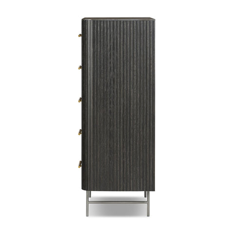 Fletcher 5 Drawer Dresser - Distressed Black