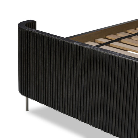 Fletcher King Bed - Distressed Black