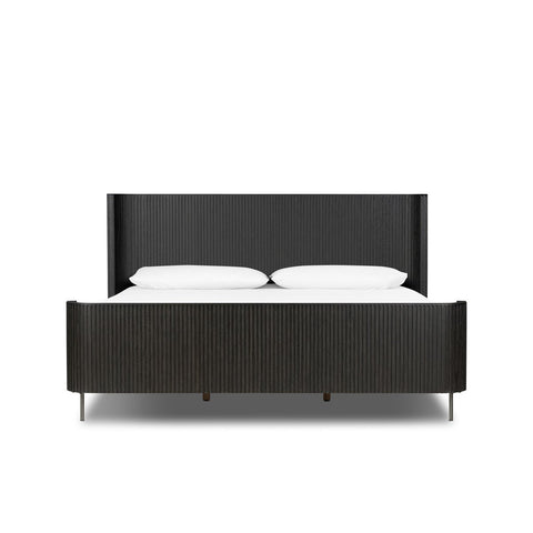 Fletcher King Bed - Distressed Black